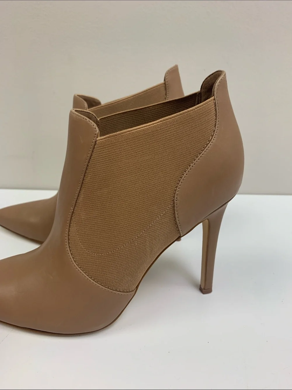 Nine West Tan Pointed-Toe Stiletto Ankle Boots - Picture 4 of 6